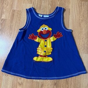 Vintage Sesame Street Elmo Swing Dress /Top/ Tunic/ Jumper Embroidery Size 4T